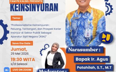 FAM-PII Kalsel Gelar Webinar Keinsinyuran: Mengupas Prospek Karier Insinyur di Sektor Publik sebagai ASN